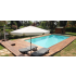 Piscine Bois Lenny Rectangulaire avec Escalier d'Angle 720x400x145cm