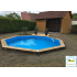 Piscine bois Ronde UBBINK OCEA 580x130cm Liner Bleu