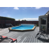 Piscine Bois Super Lucci Octogonale Allongée avec Escalier 807x457x131cm