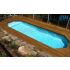 Piscine Bois Super Lucci Octogonale Allongée avec Escalier 807x457x131cm