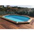 Piscine bois UBBINK SUNWATER 490x300x120cm Liner Bleu