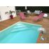 Piscine Bois Luxe Rectangulaire Luxe avec Escalier d'Angle 470x270x145cm