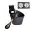 Kit accessoires Harvia en métal noir pour sauna vapeur : Seau, Louche, Hydromètre, Thermomètre