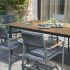 Ensemble de jardin PIANA 6/8 places Anthracite Teck et Aluminium 