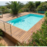 Piscine Bois Luxe Rectangulaire avec Escalier d'angle 420x320x131cm