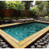 Piscine Bois Rectangulaire Luxe 620x420x130cm Pierre de Bali