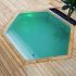 Piscine Bois Spark Ronde Hexagonale avec Escalier ⌀395x115cm
