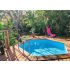 Piscine Bois Spark Ronde Hexagonale ⌀400x115cm