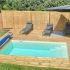 Piscine Bois Luxe Rectangulaire avec Escalier 420x320x145cm