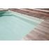 Piscine Bois Luxe Rectangulaire avec Plage Immergée + Escalier d'Angle 420x320x145 cm