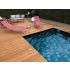 Piscine Bois Diana Rectangulaire avec Escalier d'Angle 820x420x145cm Pierre de Bali