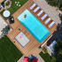Piscine Bois Rebecca Rectangulaire avec Plage Immergée + Escalier 920x420x145cm