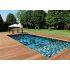 Piscine Bois Supreme Rectangulaire avec Plage Immergée + Escalier 1220x520x145cm Pierre de Bali