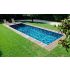 Piscine Bois Supreme Rectangulaire avec Escalier 1220x520x145cm Pierre de Bali