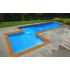 Piscine Bois Super Max Rectangulaire avec Escalier + Plage 2000x820x145cm Pierre de Bali