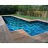 Piscine Bois Super Max Rectangulaire avec Escalier + Plage 2000x820x145cm Pierre de Bali