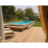 Piscine Bois California Rectangulaire Luxe avec Escalier 520x220x131cm