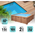 Piscine Bois Sunny Carrée 320x320x131cm