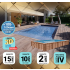 Piscine Bois PRESTIGE Rectangulaire SPARK 720x400x145cm Liner Relief 3D