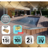 Piscine Bois PRESTIGE Rectangulaire SPARK avec Escalier 620x420x130cm Liner Relief 3D