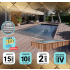 Piscine Bois PRESTIGE Carrée TROPICANA SPARK 320x320x145 cm Liner Relief 3D