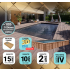Piscine Bois Diana PRESTIGE Rectangulaire SPARK avec Escalier d'Angle 820x420x145cm Liner Relief 3D