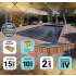 Piscine Bois PRESTIGE Rectangulaire SPARK avec Plage immergée + escalier 420x320x131cm Liner Relief 3D