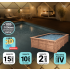 Piscine Bois PRESTIGE Anna Carrée SPARK 520x520x145cm Liner Relief 3D