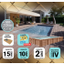 Piscine Bois PRESTIGE Rectangulaire avec Plage Immergée + Escalier SPARK 720x400x145cm Liner Relief 3D