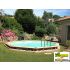 Piscine bois Ronde UBBINK OCEA 580x130 cm Liner Sable