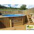 Piscine bois Ronde UBBINK OCEA 580x130 cm Liner Sable