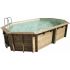 Piscine bois Allongée UBBINK OLYMPIA 500x350x120cm Liner Bleu