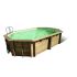 Piscine bois Allongée UBBINK AZURA 550x355x120cm Liner Sable 