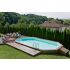 Piscine bois UBBINK SASHA 490x355x130cm Liner Sable 