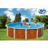 Piscine Ronde ETNICA Acier Aspect Bois 460cm x  H 120cm