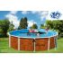 Piscine Ronde ETNICA  Acier Aspect Bois 640cm x  H 120cm