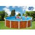 Piscine Ronde ETNICA  Acier Aspect Bois 640cm x  H 120cm