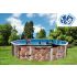 Piscine Ronde ROCALLA Acier Décoration Pierre 350 x 120 cm