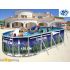 Piscine Allongée OCEANO Acier Décoration Aquatique 550 x 366 x 120 cm 