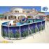 Piscine Allongée OCEANO Acier Décoration Aquatique 550 x 366 x 120 cm 