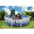 Piscine Ronde TRENCADIS Acier Décoration Mosaïque 550 x 120 cm