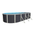 Piscine acier allongée MALLORCA ANTHRACITE 915 x 457 x 120 cm