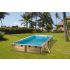 Piscine bois UBBINK AZURA 505x350x126cm Liner Bleu