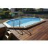 Piscine bois Allongée UBBINK OLYMPIA 500x350x130cm Liner Bleu