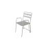 Lot de 2 chaises modernes métal Blanc BMI 