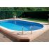 Piscine LUDY L.5.25 x l.3.20 x H.1.50 Enterrée Acier Allongée 