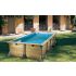 Piscine bois UBBINK AZURA 505x350x126cm Liner Bleu