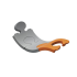 Bain de soleil HOOM Gris/Orange pour piscine 