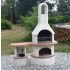Barbecue Béton CARMEN avec Table de Travail 180x65x203cm