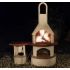 Barbecue Béton CARMEN avec Table de Travail 180x65x203cm